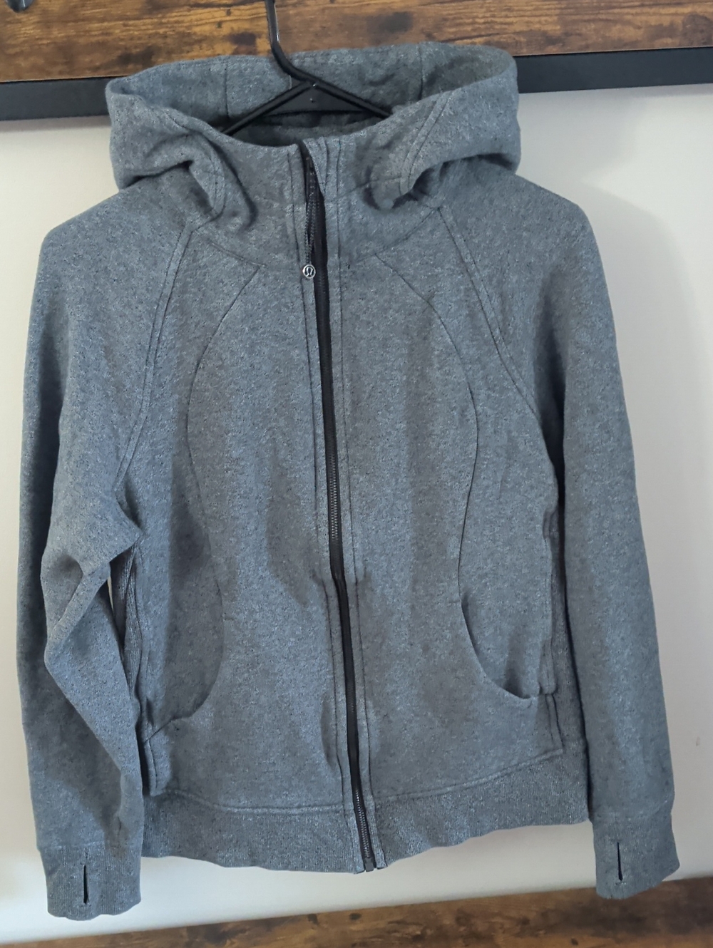 lululemon athletica Heather Gray Full-Zip Hooded Sweatshirt
